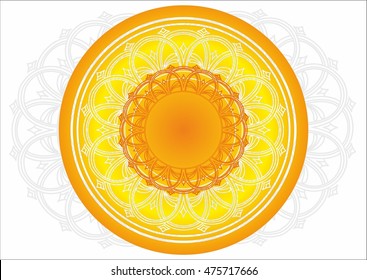 amazing ornament in a round plate