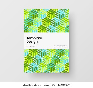 Amazing pamphlet A4 design vector illustration. Modern geometric shapes placard concept.