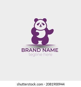 amazing panda logo template Vector illustration