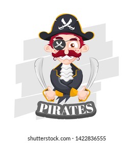 Amazing Pirate holding two swords