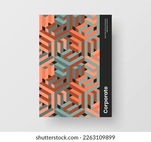 Sorprendente diseño vectorial de carteles. Resumen del concepto de volante de patrones de mosaico.