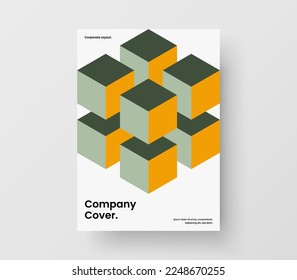 Diseño vectorial de diseño de afiche A4 asombroso. Plantilla de volante de patrones geométricos luminosos.