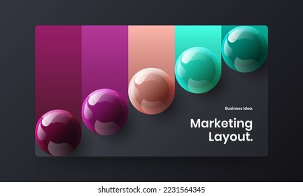 Amazing poster vector design concept. Original realistic balls catalog cover illustration.
