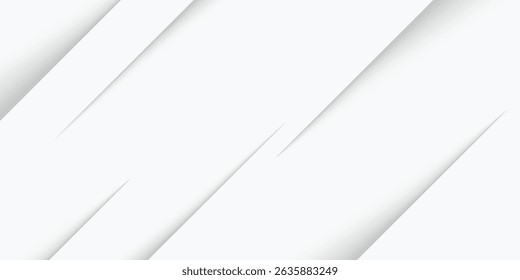 Amazing premium background. Elegant gray white diagonal lines with smooth soft shadow. Light silver grey gradient. Geometric modern