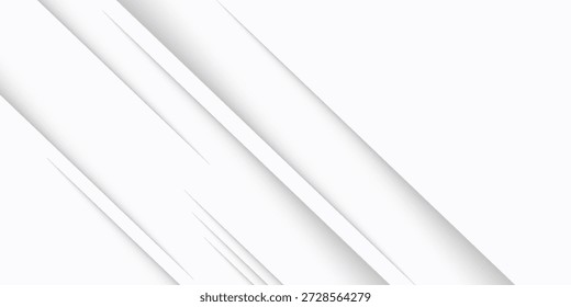 Incrível fundo premium. Elegante cinza linhas diagonais brancas com suave sombra suave. Gradiente cinza prateado claro. Design de tarja geométrica moderna