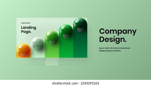 Amazing presentation design vector concept. Simple display mockup web project layout.
