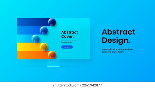 Amazing presentation vector design layout. Minimalistic computer display mockup landing page concept.