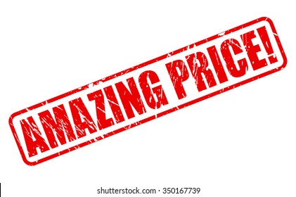 AMAZING PRICE red stamp text on white