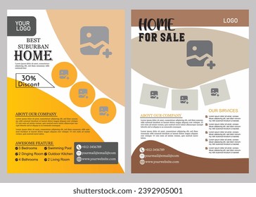 Amazing printable modern home flyer design 100% editable  