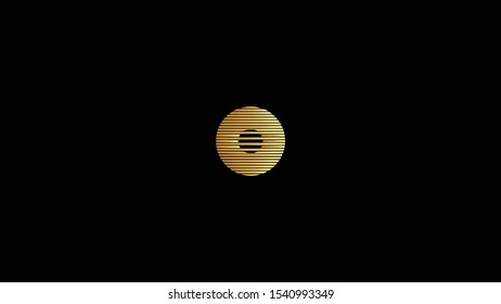 Amazing professional elegant minimal artistic black and gold color O initial based Alphabet icon logo.