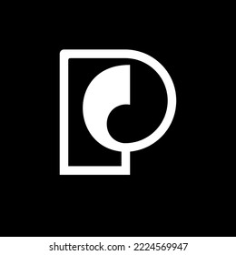 Amazing professional elegant trendy awesome artistic black and white color P PP logo Alphabet icon start based.
