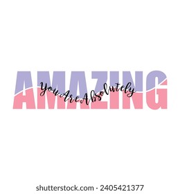 amazing quote. Self care one word modern calligraphy phrase . Be careful. T-shirt, pin label, badge, sticker, greeting card, banner design print vector illustration