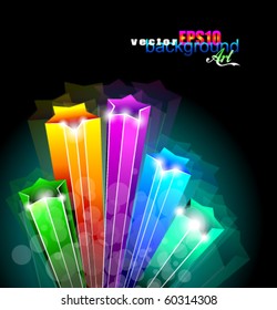 Amazing Rainbow Stars Background for Business Stylish Flyers