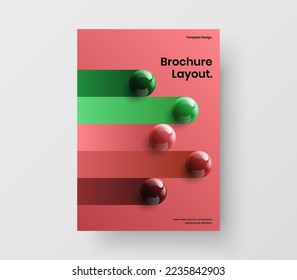 Amazing realistic balls corporate identity illustration. Trendy banner design vector layout.