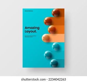 Amazing realistic balls flyer layout. Colorful cover design vector concept.
