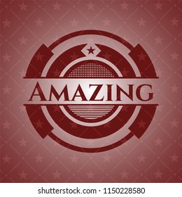 Amazing realistic red emblem