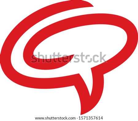 amazing red bubble speach logo