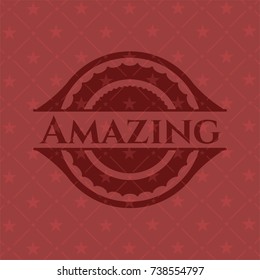 Amazing red emblem. Retro