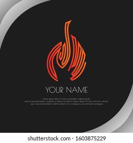 Amazing red flame and fire logo simple vector modern illustration abstract design