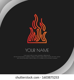 Amazing red flame and fire logo simple vector modern illustration abstract design