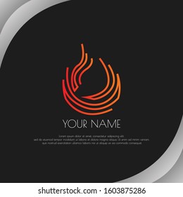 Amazing red flame and fire logo simple vector modern illustration abstract design