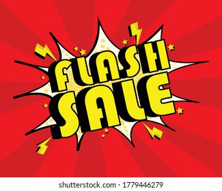 Increíble Diseño De Plantilla De Venta Flash De Vector Retro Rojo Para Medios Sociales