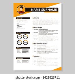 12,244 Cv Resume Template Images, Stock Photos & Vectors | Shutterstock