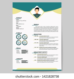Amazing Resume Template Design Vector