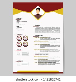 Amazing Resume Template Design Vector