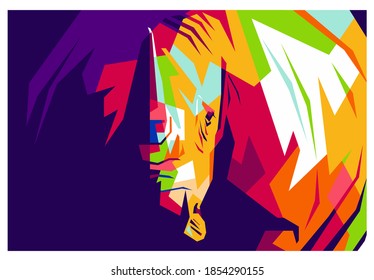 amazing rhino in wpap art