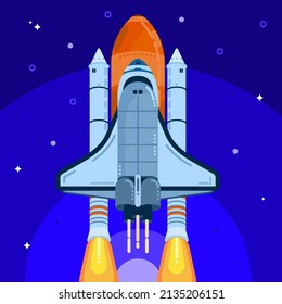 Amazing rocket launching in space