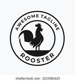 Impresionante vector de diseño de logotipo de gallos, ilustración vectorial.