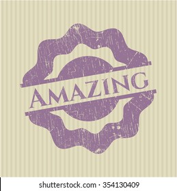 Amazing rubber stamp with grunge texture