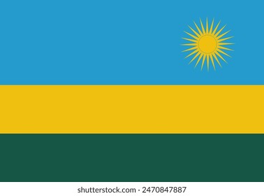 amazing Rwanda flag illustrator country flags