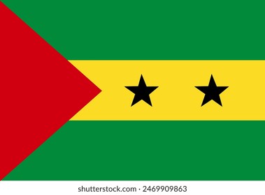 amazing Sao Tome and Principe flag illustrator country flags