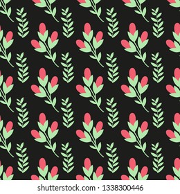 Amazing seamless floral pattern with bright colorful flowers and leaves. The elegant the template for fashion prints. Modern floral background. Textile. Scrapbooking. Wallpaper. For print. Wrapping.