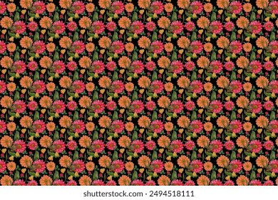 Amazing seamless floral pattern with bright colorful small flowers.