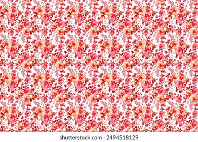 Increíble patrón floral sin costuras con flores Pequeñas de colores brillantes.