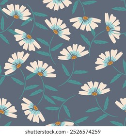 Incrível padrão floral sem costura com flores pequenas coloridas brilhantes