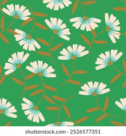 Amazing seamless floral pattern with bright colorful small flowers