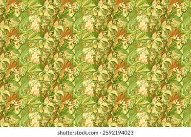 Amazing seamless floral pattern with bright colorful small flowers.