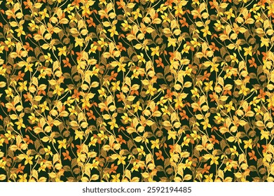 Amazing seamless floral pattern with bright colorful small flowers.