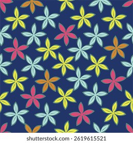 Amazing seamless floral pattern with bright colorful small flowers