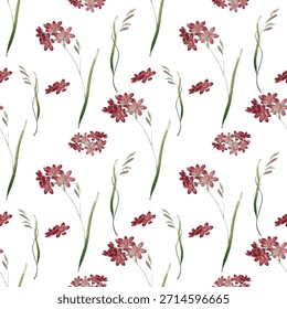 Increíble patrón floral sin fisuras con flores y hojas coloridas brillantes