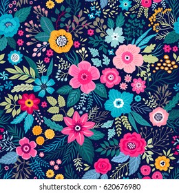 Seamless Floral Pattern Beautiful Print Pink Stock Vector (Royalty Free ...