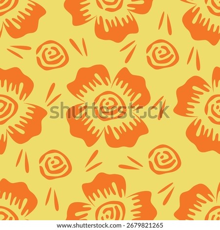 Amazing seamless floral pattern with bright colorful small flowers
