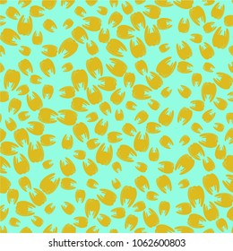 Amazing seamless pattern with bright tooth.