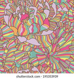 Amazing seamless pattern made of peony flowers. Seamless pattern can be used for wallpapers, pattern fills, web page backgrounds,surface textures. Gorgeous seamless floral background