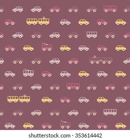 Amazing seamless vintage car pattern.
