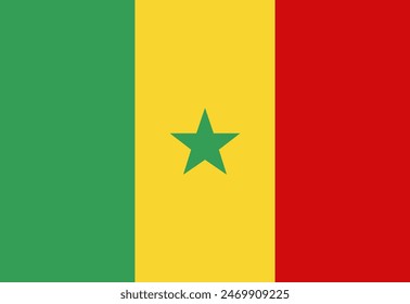 amazing Senegal flag illustrator country flags